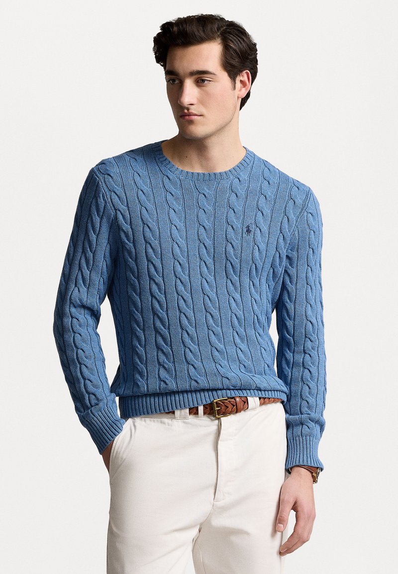 Polo Ralph Lauren CABLE KNIT COTTON JUMPER - Jumper - lake heather