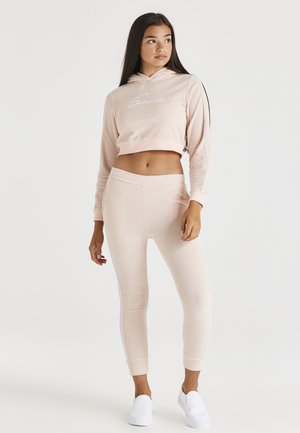 SIGNATURE CROPPED - Mikina s kapucí - pink