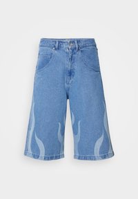 FLAMES - Kratke hlače od trapera - light denim