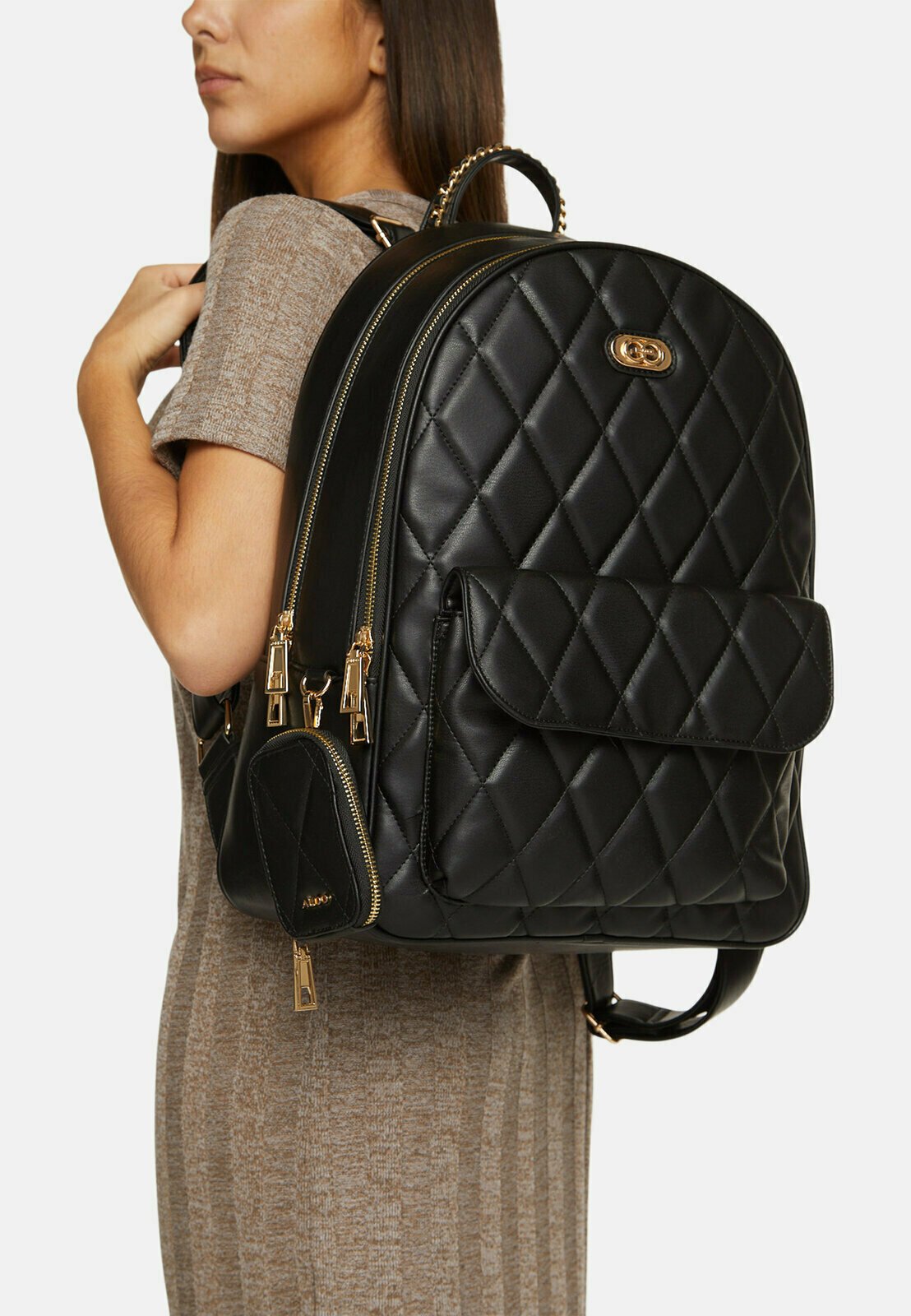 Bag Madden Girl Quilted Backpack Aldo Ediemeth Women's Backpack, Bone Color   Aldoshoes Thailand