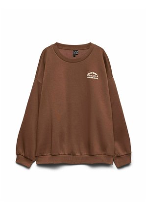 Vero Moda Curve, SWEATSHIRTS VMCADINE SWEATSHIRT - Felpa - cocoa brown