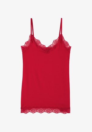 Tezenis TRÄGER MIT SPITZEN-EINSATZ - Top - rot v rosso inverno