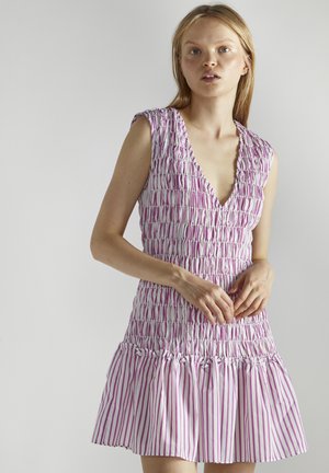 Vestito casual - white purple stripe