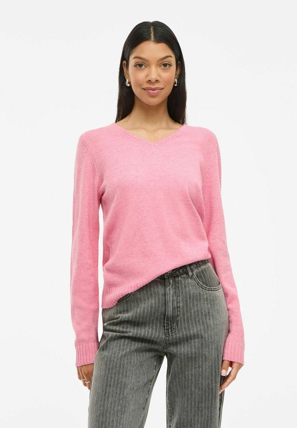 VIRIL V-NECK -NOOS - Strickpullover - sangria sunset