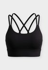 ESSENTIAL STUDIO SPORTS BRA WITH STRAP DETAIL - Brassières de sport à maintien léger - black