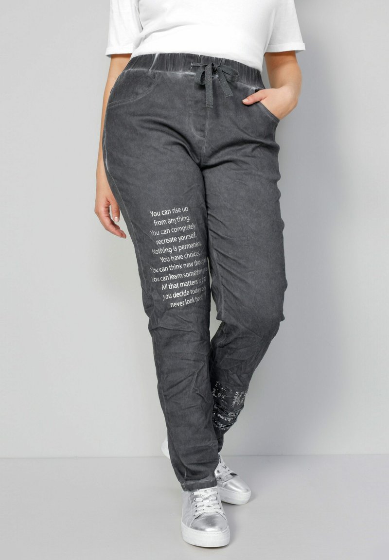 MIAMODA Teplákové kalhoty - gray denim