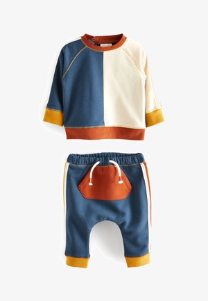 COLOURBLOCK SET 2 PIECE - Sudadera - blue and rust red