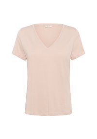 NAIA DEEP V-NECK - Lihtne T-särk - sepia rose