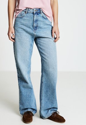 LUNGO TINTA UNITA - Jeans baggy - blu denim sabbiato