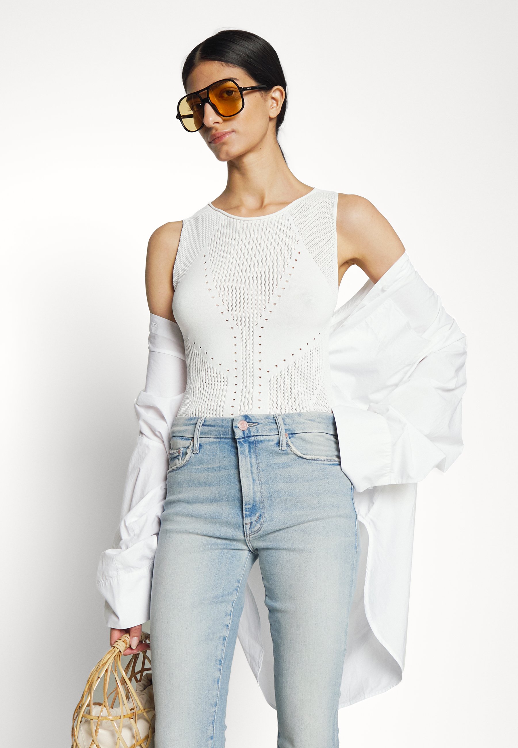 Mother HIGH WAISTED LOOKER FRAY - Jeans 