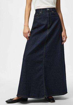 Pieces JEANSROCK PCJULES WEITER - Jupe longue - dark blue denim