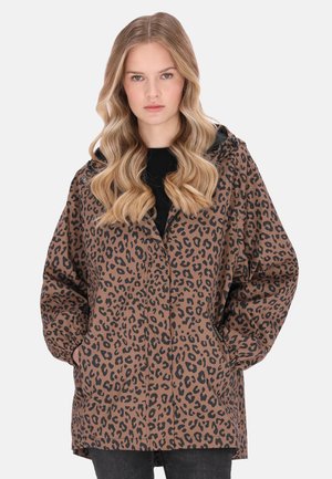 Parka - dark beige black leo