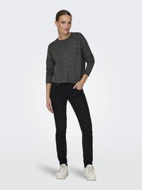 ONLY STRUKTURIERTER - Strickpullover - dark grey melange