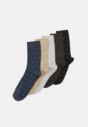 Pier One by Zalando 5 PACK - Chaussettes - grey/beige/dark blue