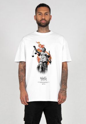 MJ Gonzales JUSTITIA  HEAVY  - T-shirts med print - white
