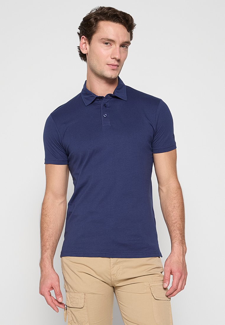 Schott Poloshirt blauw Schott Poloshirt blauw