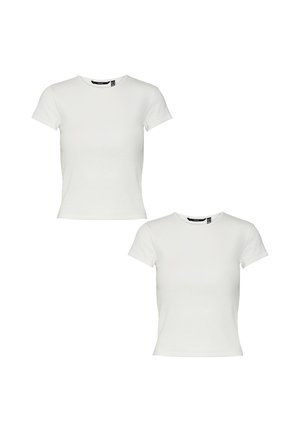 2ER-SET RUNDHALS KURZARM  - Basic T-shirt - weiß