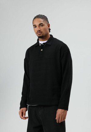 POLO COLLAR - Pullover - black