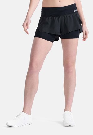 AERO 2-IN-1 4 INCH - Sports shorts - black silver reflective