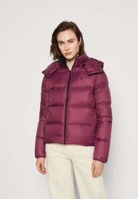Calvin Klein Jeans ARCHETYPE SHORT PUFFER - Dūnu jaka - amaranth