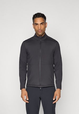 MIXED MEDIA FULL ZIP JACKET - Āra jaka - caviar