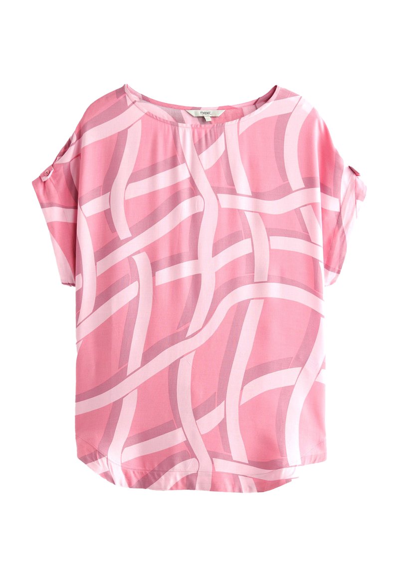 Next T-shirt print donkerroze