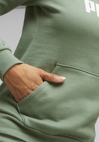 Puma LOGO HOODIE - Felpa con cappuccio - eucalyptus