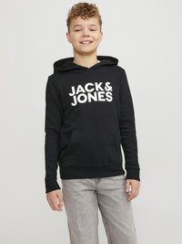 Jack & Jones Junior - JJECORP LOGO HOOD - Kapuzenpullover - black Thumbnail-Bild 1