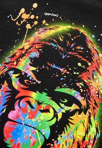 Next RELAXED FIT SHORT SLEEVE GRAPHIC STANDARD - Triko s potiskem - black rainbow gorilla