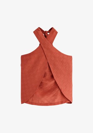 Next, Top - rust red
