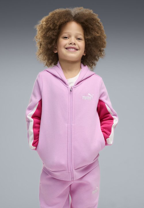 PUMA ESSENTIALS COLOURBLOCKED TRAININGSANZUG MIT KAPUZE UNISEX SET - Tracksuit - mauve glow — photo 2