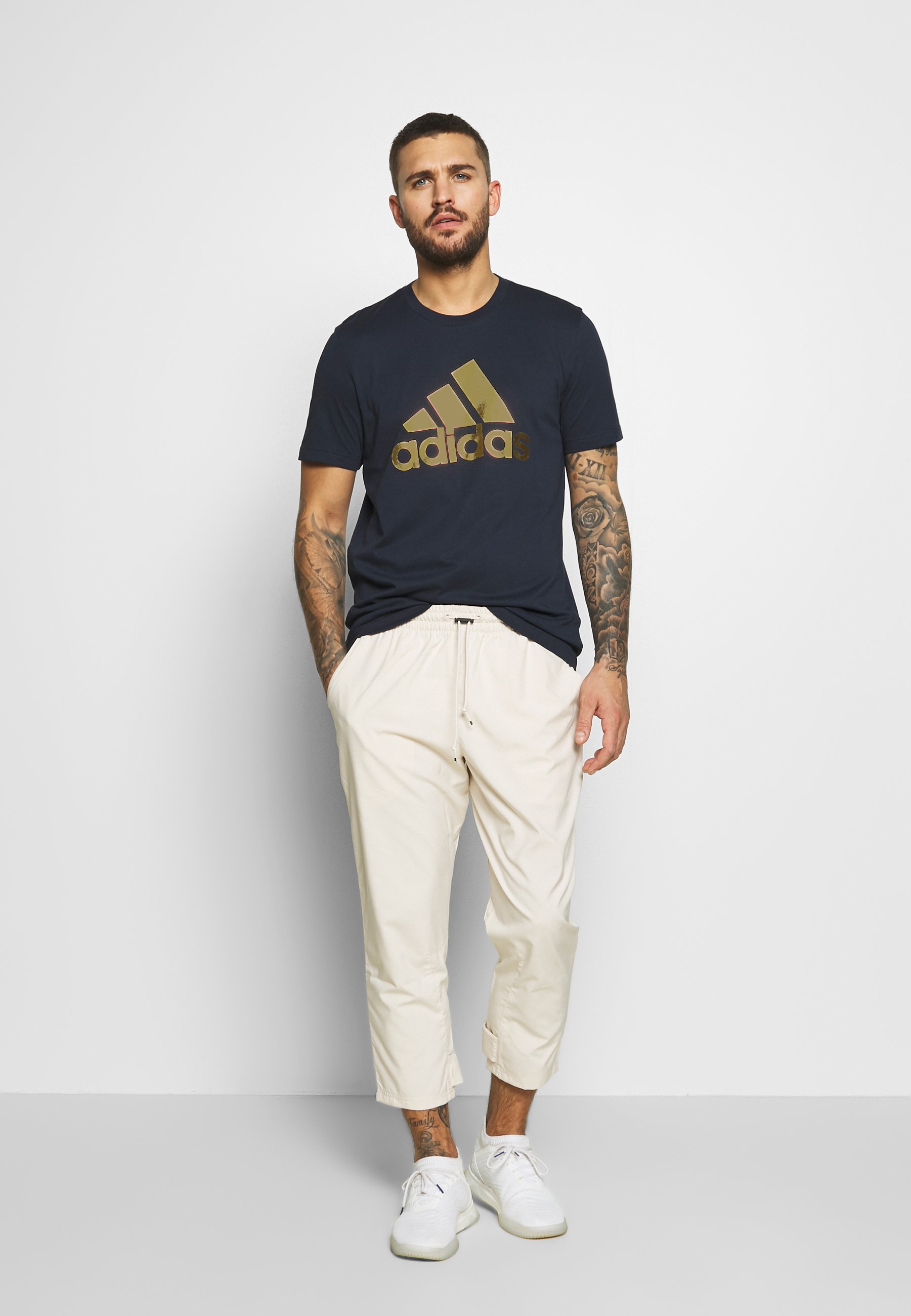 adidas Performance 8 BIT FOIL T Shirt print dark blue adidas Performance 8 BIT FOIL T Shirt print dark blue