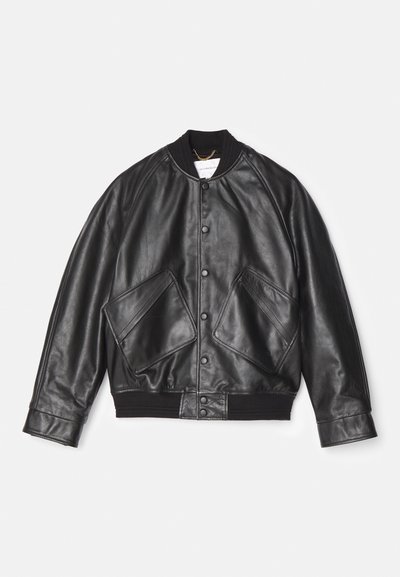Victoria Beckham VARSITY JACKET - Veste en cuir - black