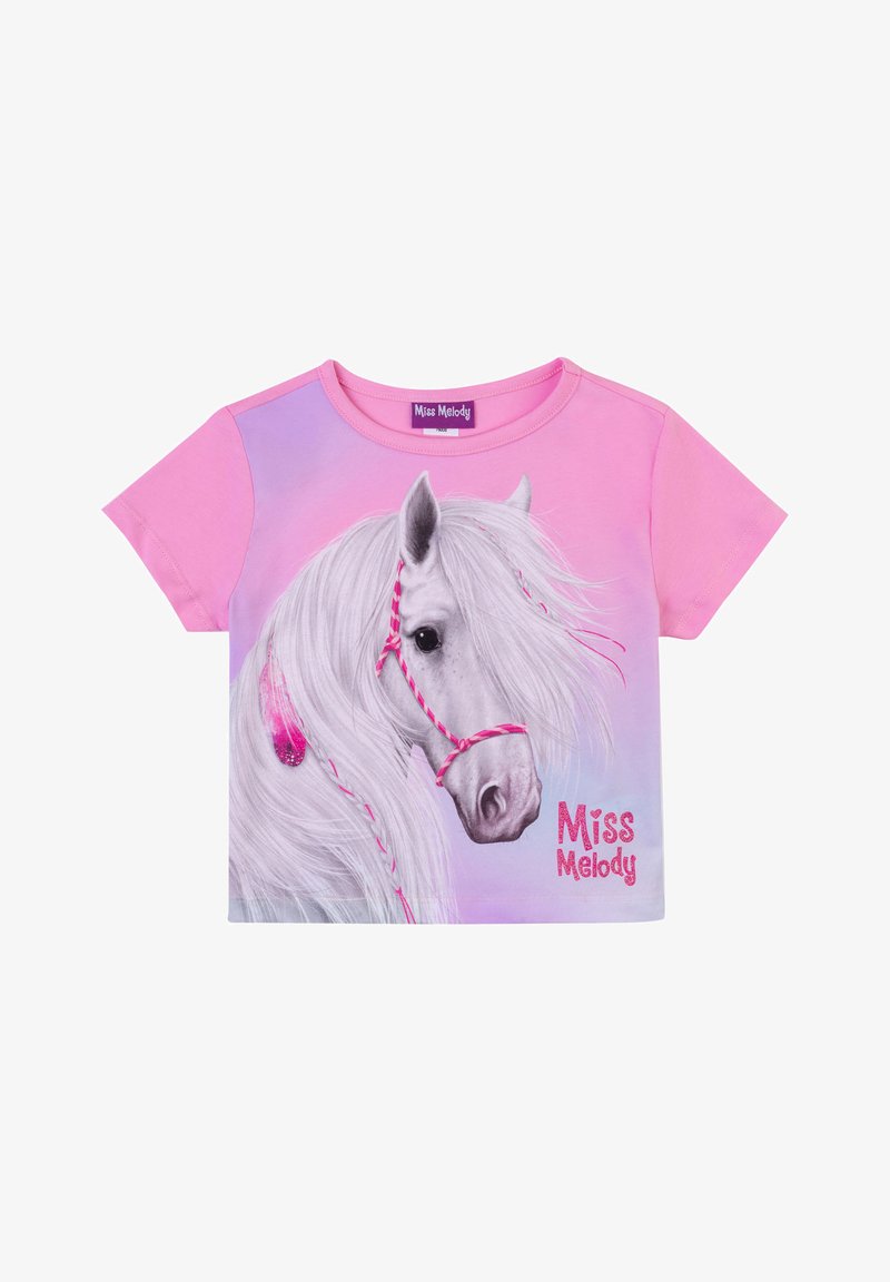 Miss Melody Print T-shirt - pink frosting