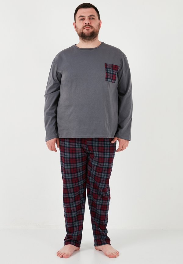 PLUS SIZE SET - Nachtwäsche Set - anthracite