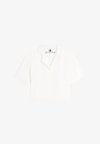 RELAXED FIT FRAYED LINEN BLEND SHIRT - Chemisier - ivory