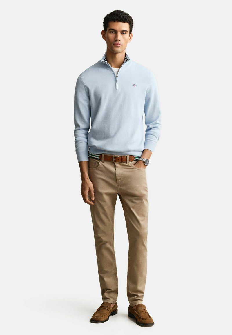 GANT CLASSIC COTTON HALF ZIP - Svetr - fresh blue