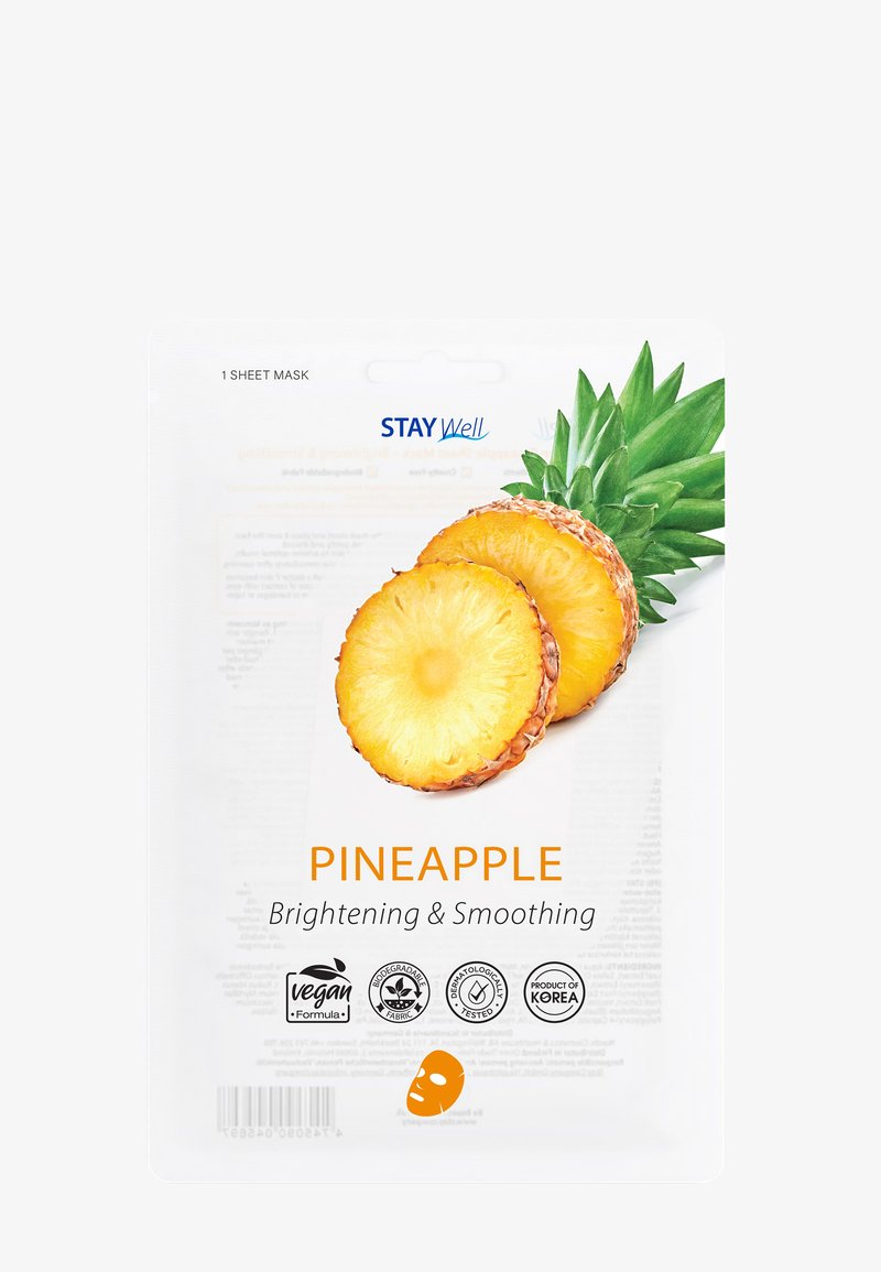 STAY Well - STAY WELL VEGAN SHEET MASK - Arkmaske - pineapple, Forstørre