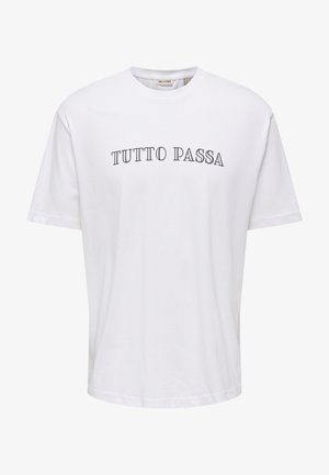 Only & Sons, ONSAXEL PASSA TEE - T-shirts print - bright white