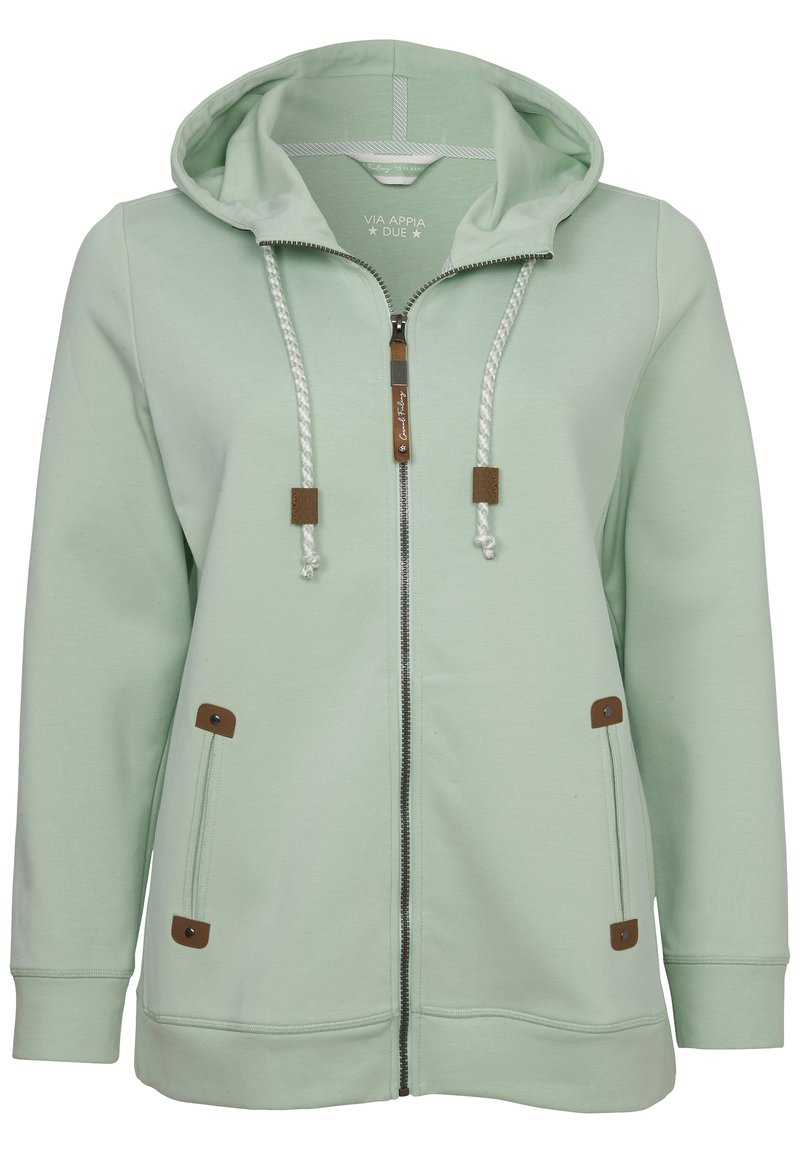 Damen Sweatshirts | Via Appia Due Sweatjacke lind ecru/grün - GQ68537 Damen Sweatshirts | Via Appia Due Sweatjacke lind ecru/grün - GQ68537