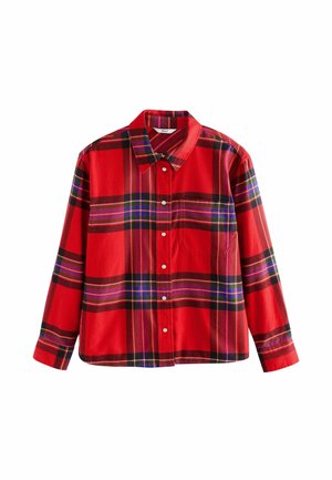TALL FIT - LONG SLEEVE - Blúzka so zapínaním na gombíky - red blue check