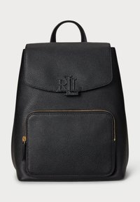 Lauren Ralph Lauren PEBBLED LEATHER MEDIUM CAMERYN BACKPACK - Vandrerygsække - black