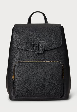 Lauren Ralph Lauren PEBBLED LEATHER MEDIUM CAMERYN BACKPACK - Backpack - black