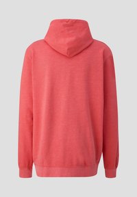 s.Oliver GARMENT-DYED MET CAPUCHON - Strickjacke - korallrot