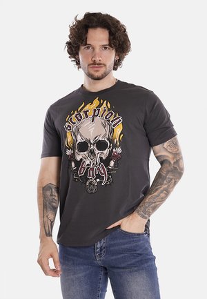 T-shirt con stampa - grigio scuro