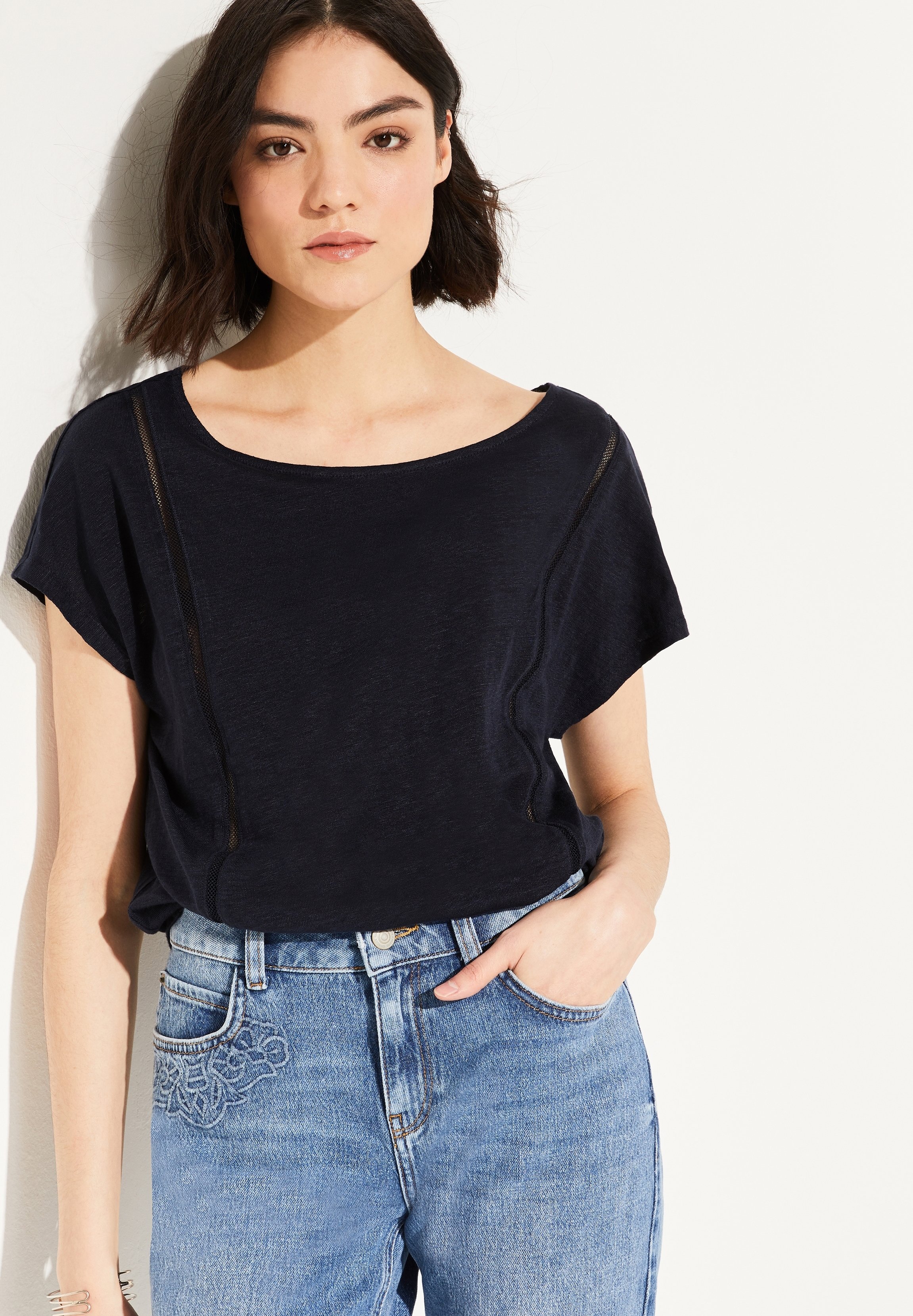 Damen MIT NETZ-EINSATZ - T-Shirt print Damen MIT NETZ-EINSATZ - T-Shirt print