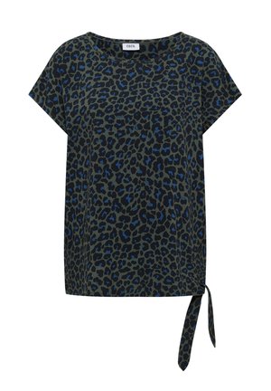Cecil, DROPPED SHOULDER BLUSENSHIRT MIT KNOTEN - Blusa - dried olive green