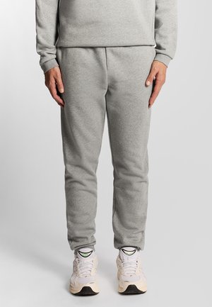 MID LOGO BRUSHBACK CUFFED JOGGER - Pantalon de survêtement - mid grey marl