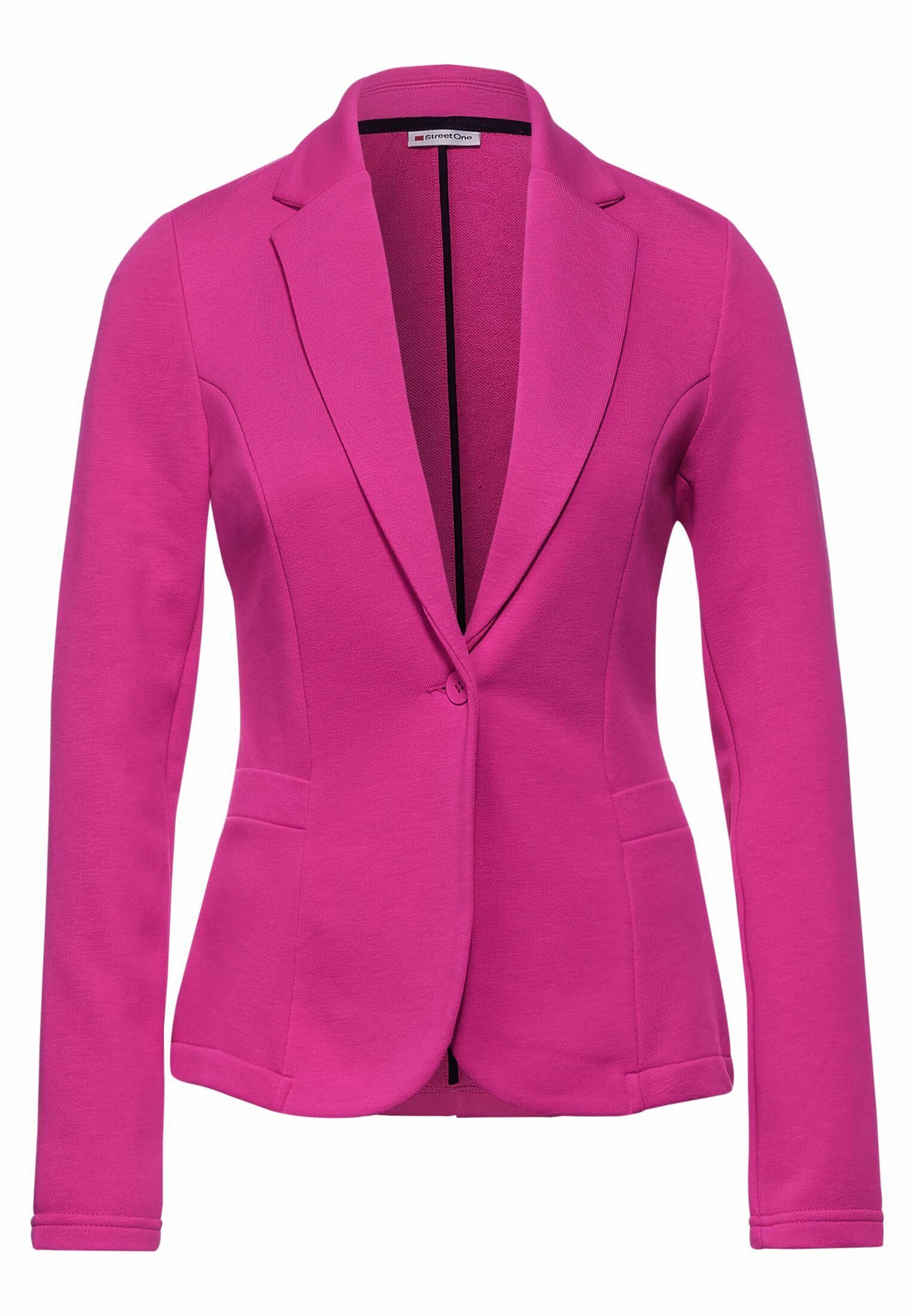 pink jersey blazer