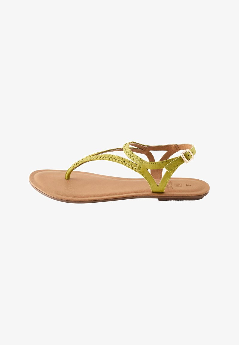 Next FOREVER COMFORT PLAIT TOE POST - Sandale cu baretă între degete - lime green